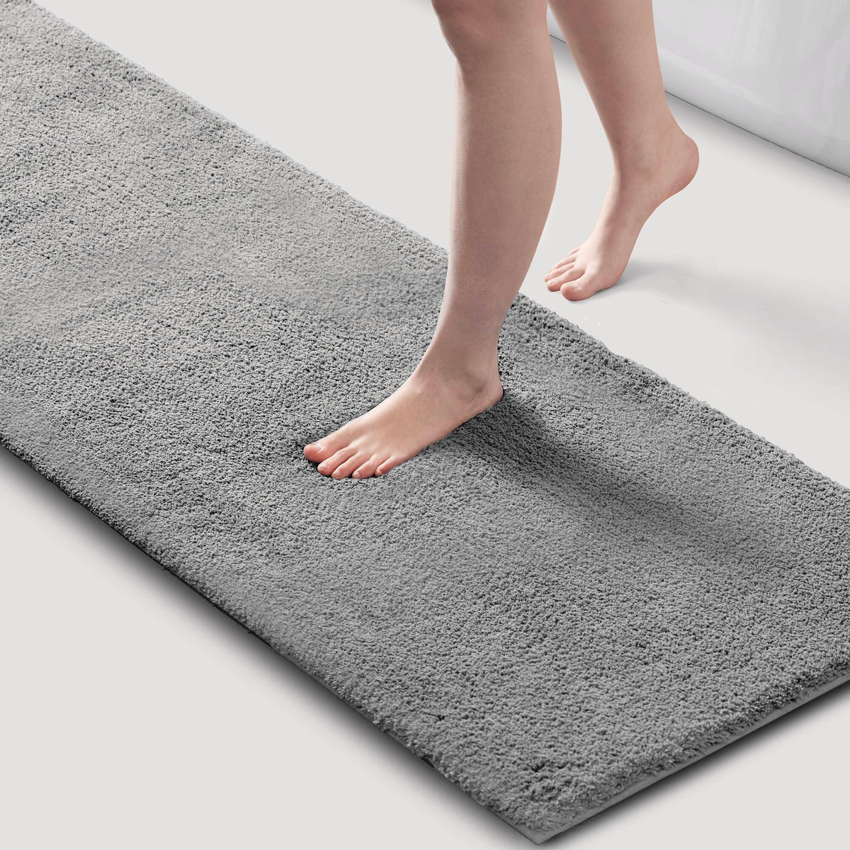 Marshmallow - 24" x 72" Bath Rug - Gray