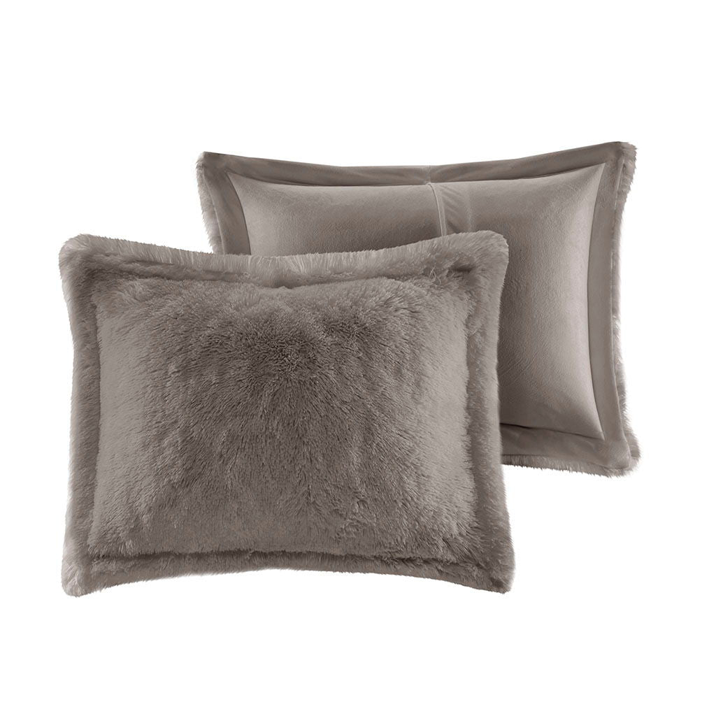 Malea - Shaggy Duvet Cover Set - Gray