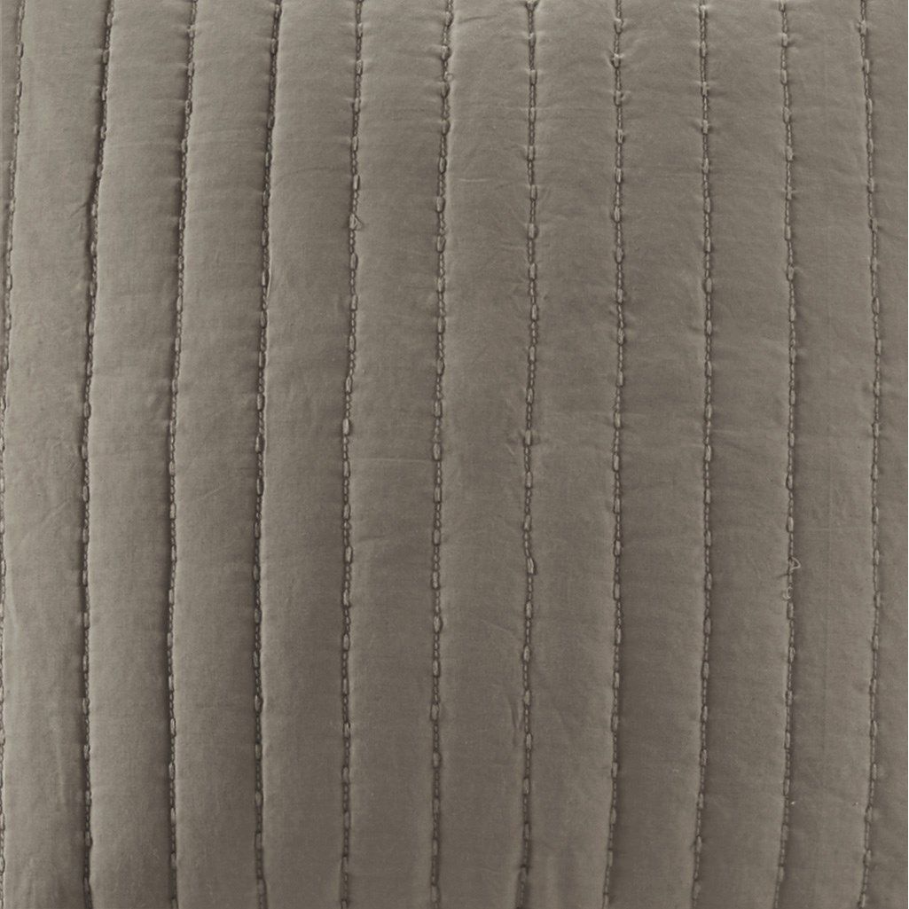 Camila - Quilted Euro Sham - Taupe