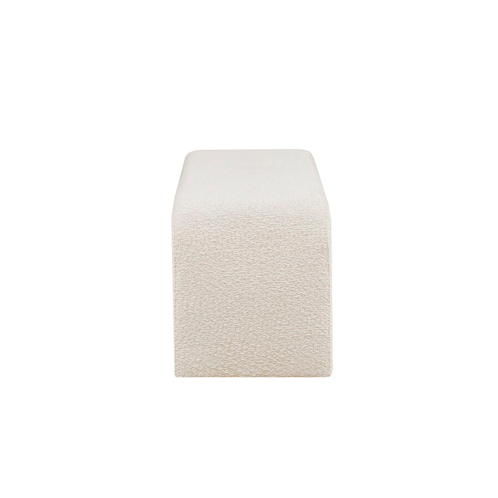 Steve - 42" Boucle Waterfall Bench - Cream