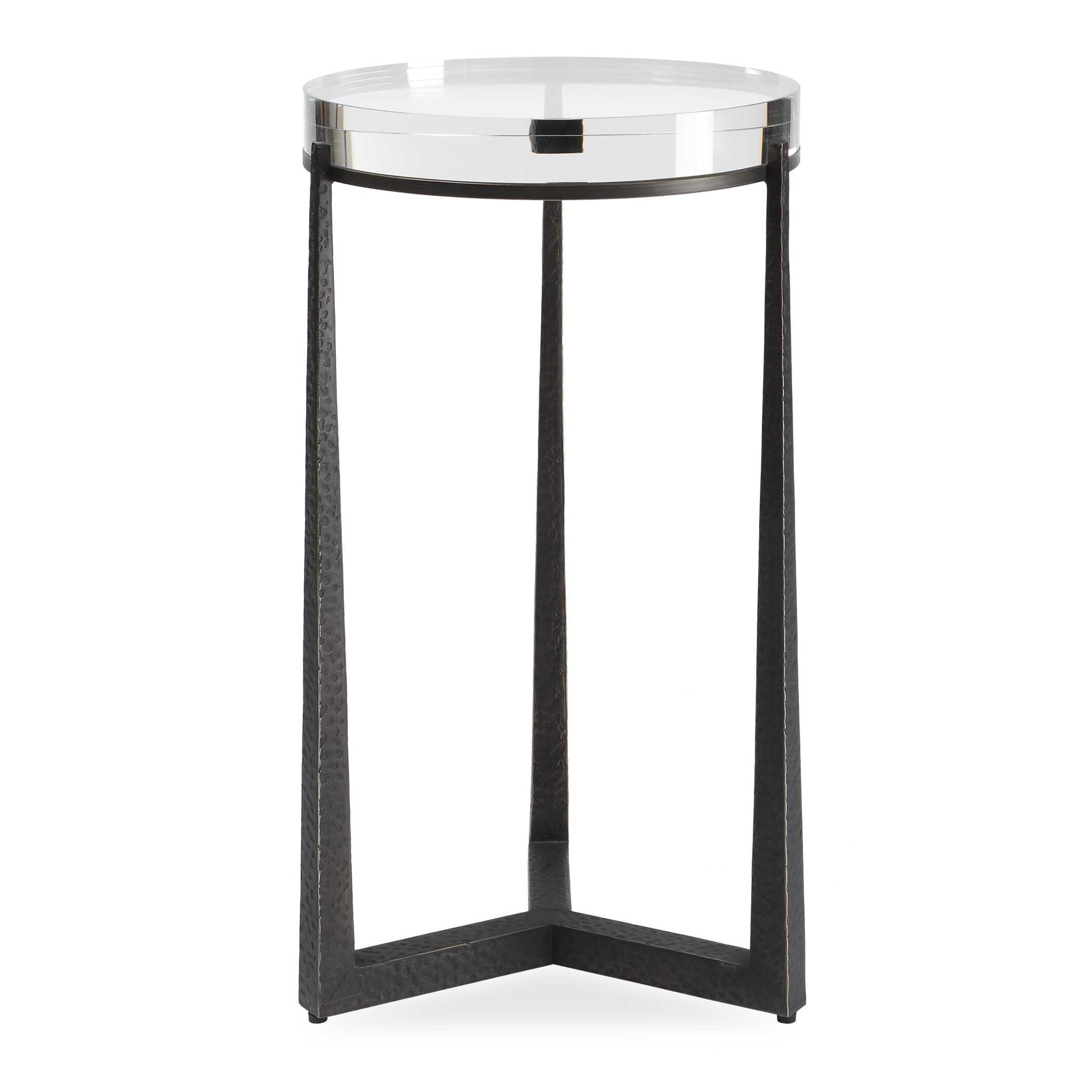 Midas - Round Accent Table - Dark Bronze