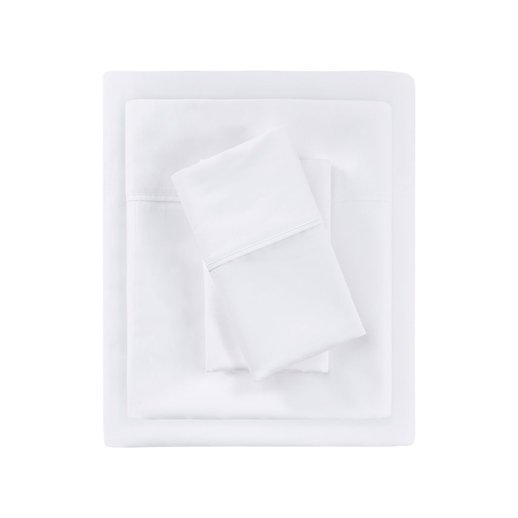 1000 Thread Count - HeiQ Smart Temperature Cotton Blend 4 Piece Full Sheet Set - White