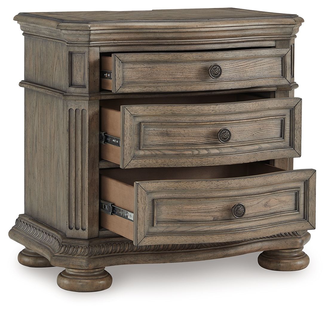 Ardenfield - Three Drawer Night Stand - Light Brown