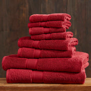 800GSM - Ultra-Soft Absorbent 8 Piece Towel Set - Bright Red