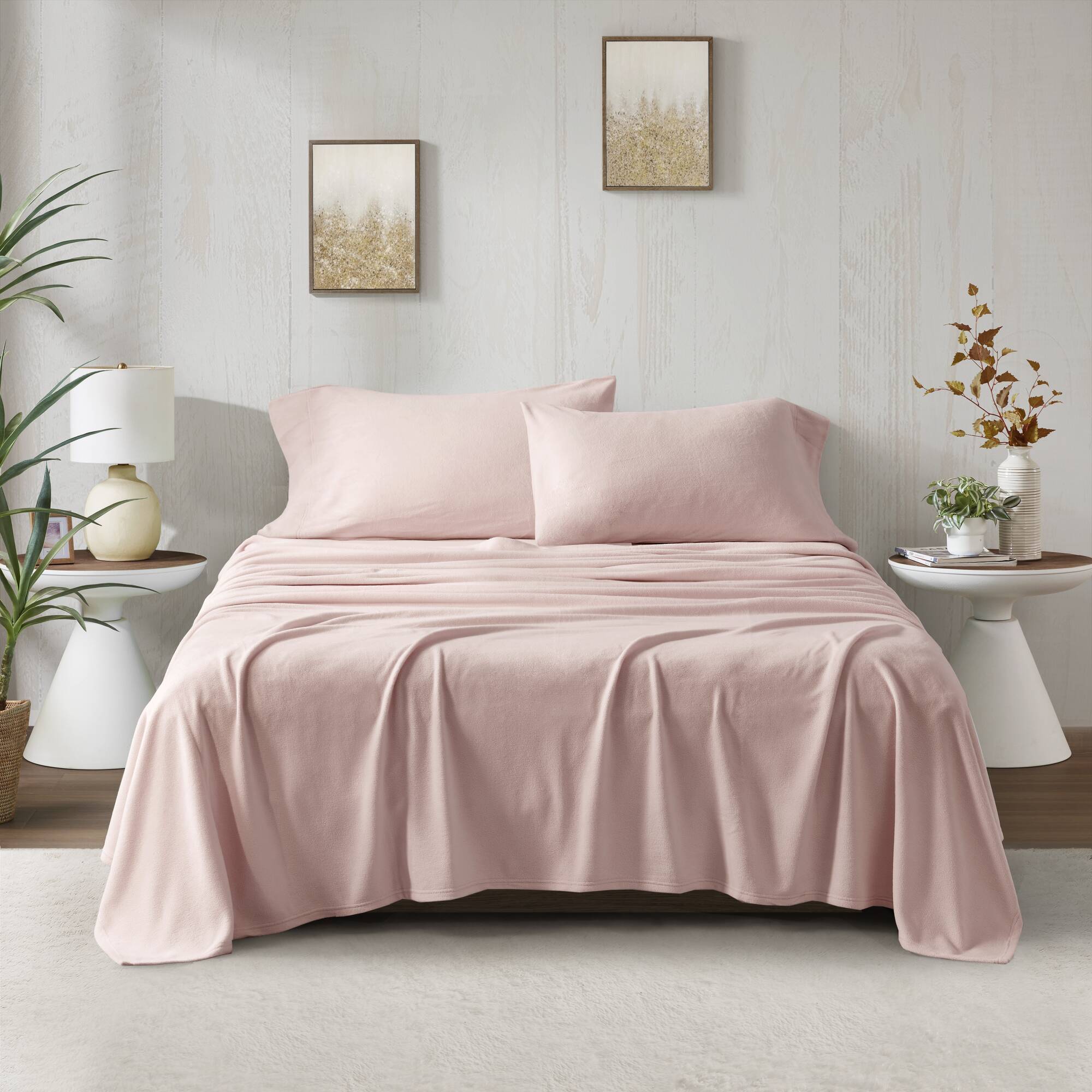 Micro Fleece - King Sheet Set - Blush
