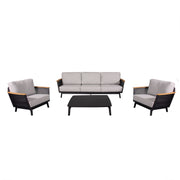 Sofa Set With Armrests - Black