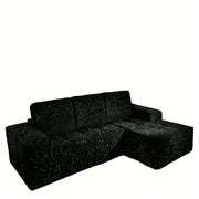 Boneless Modular Sofa For Living Room (Left) - Black