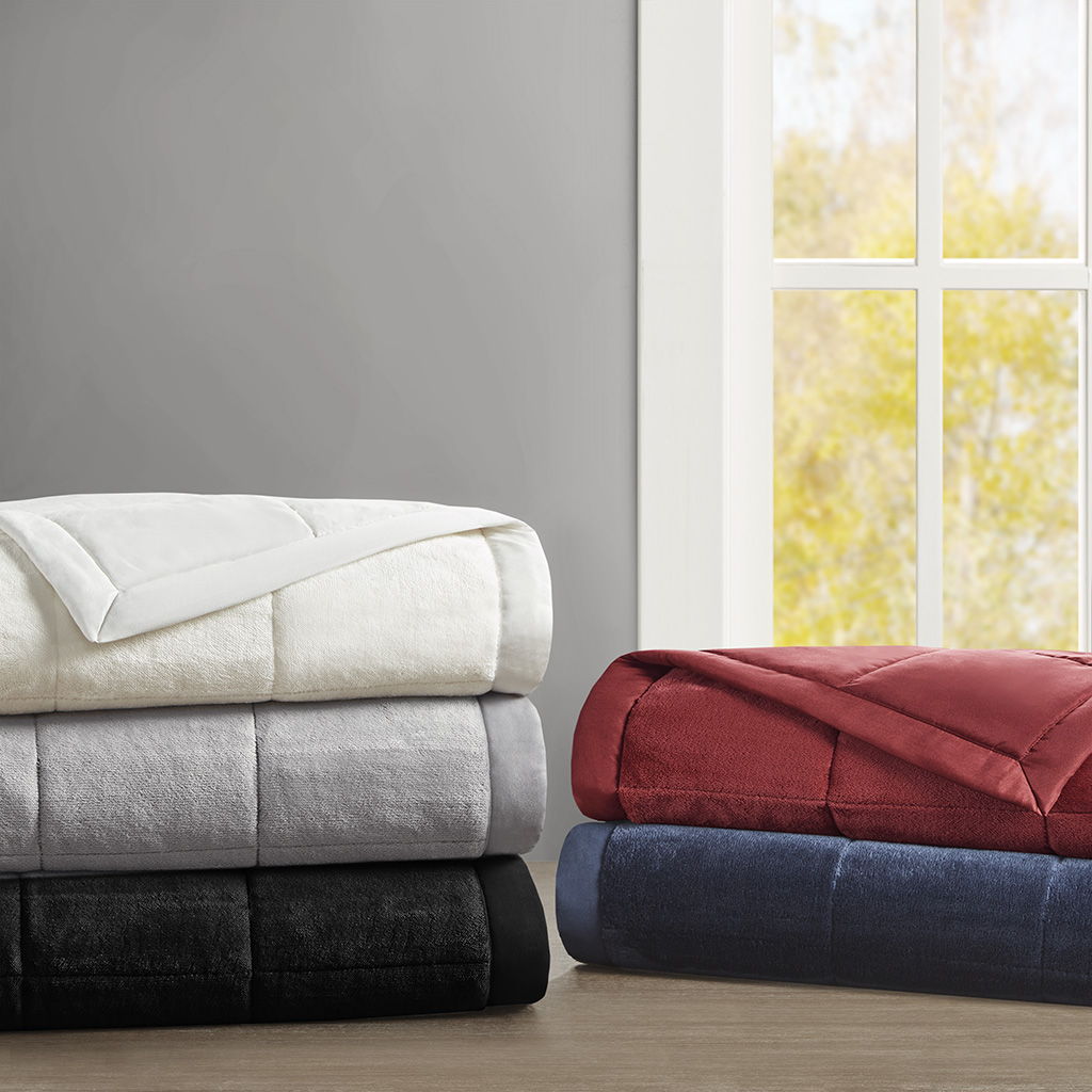 Coleman Reversible Down Alternative Blanket With HeiQ Smart Temp Treatment - Ivory