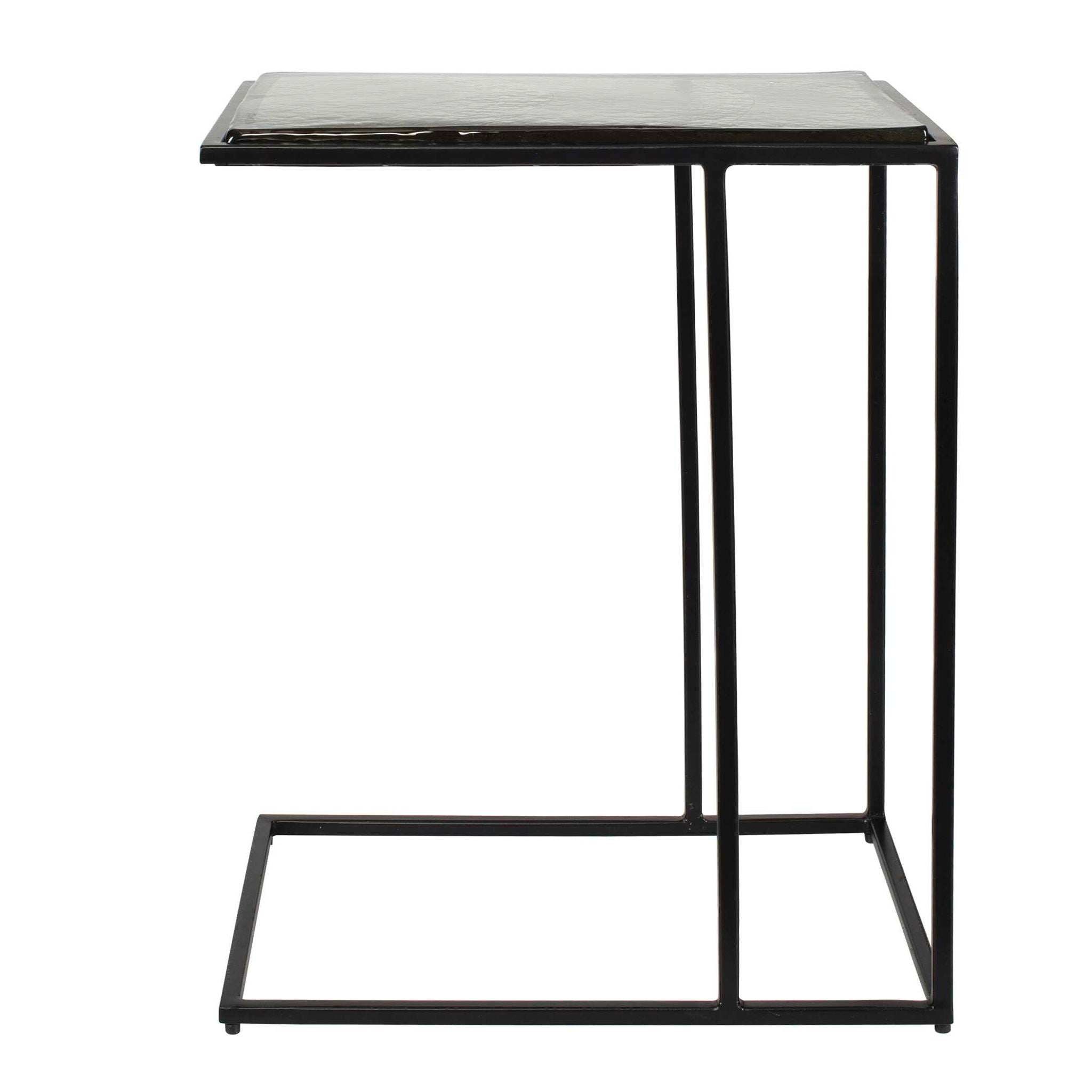 Mateo - Glass Top Accent Table - Black