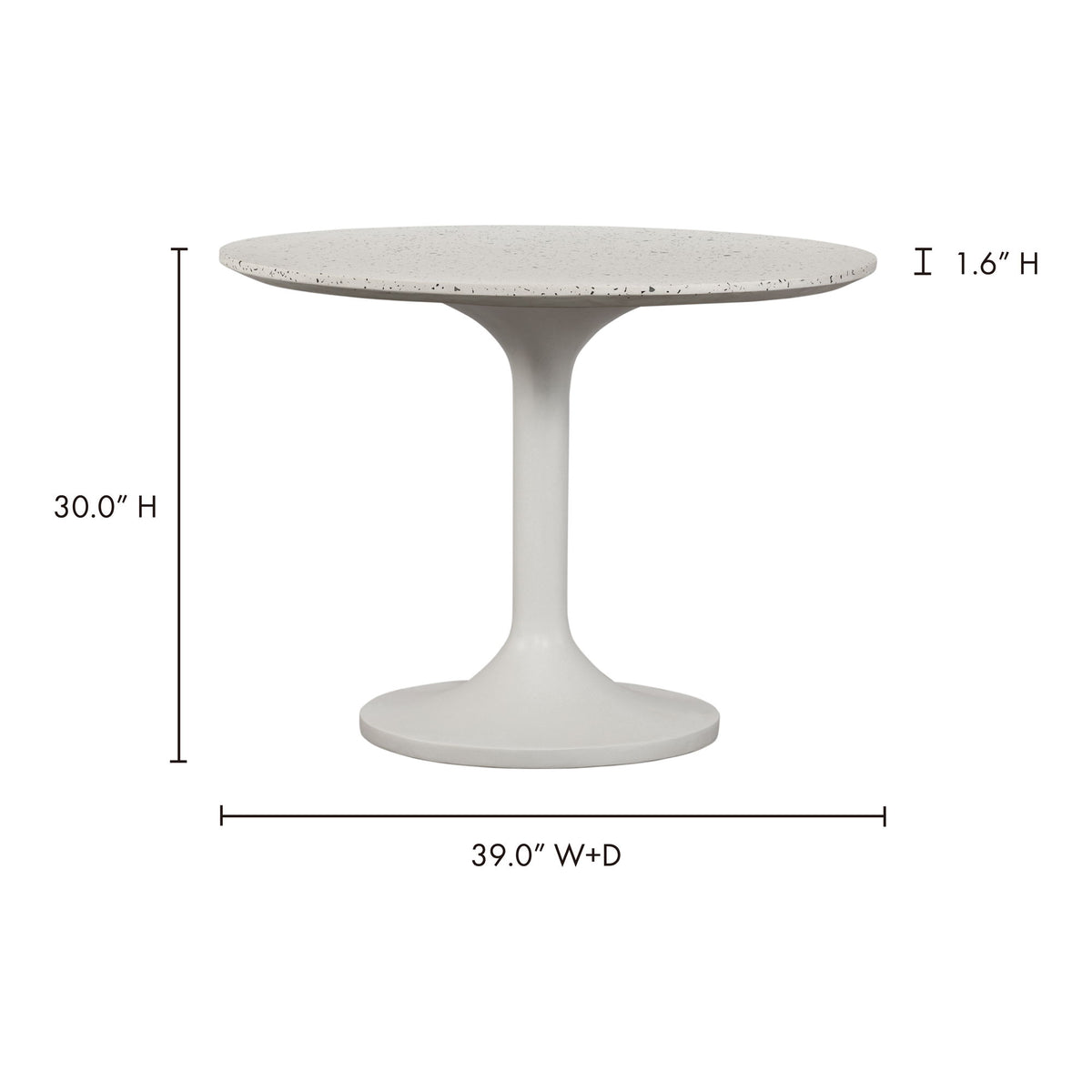 Tuli - Cafe Table - Pearl Silver