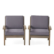 Peyton Club Chair Outdoor Seating Acacia Wood 32.25 X 28.00 X 31.25"