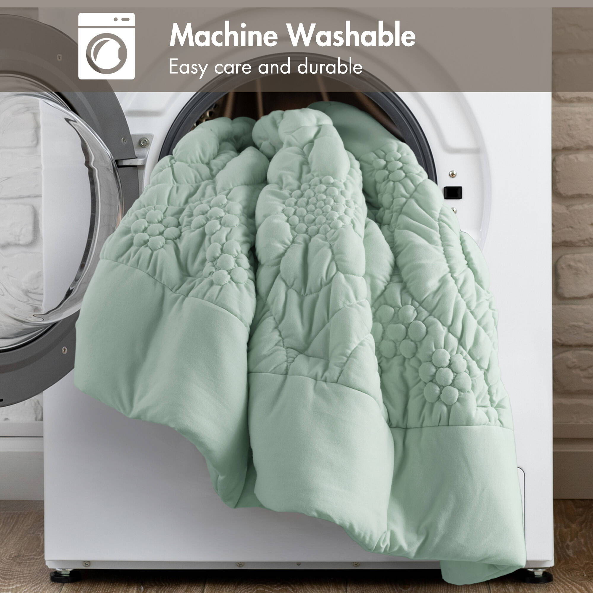 Elise - Full/Queen Comforter Set - Sage