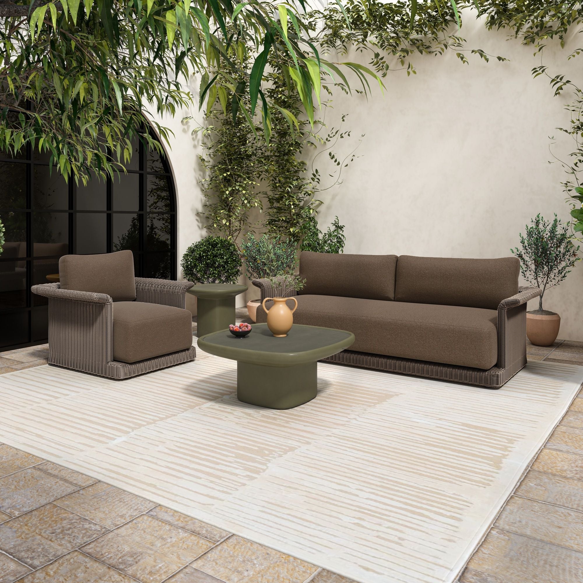 Manon - Outdoor Side Table - Deep Green