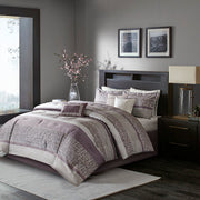 Rhapsody - King 7 Piece Comforter Set - Purple