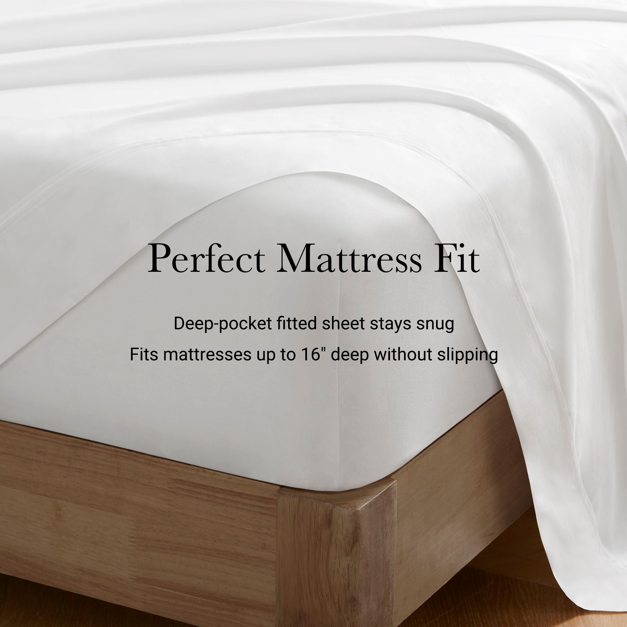 King Sateen Sheet Set - White