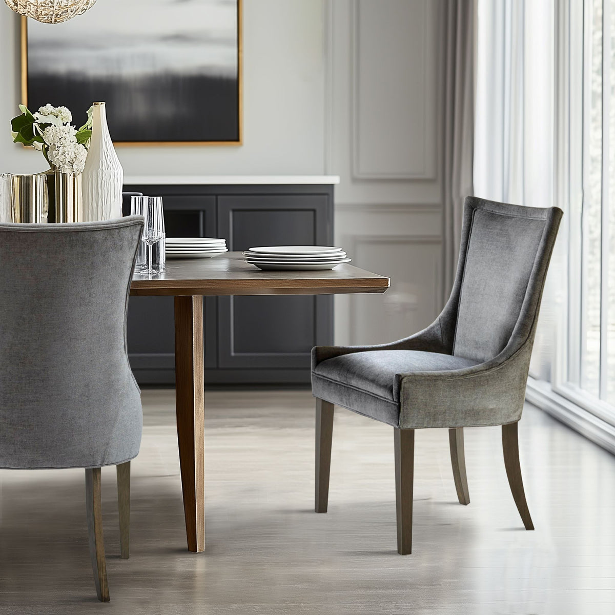 Ultra - Dining Side Chair (Set of 2) - Dark Gray