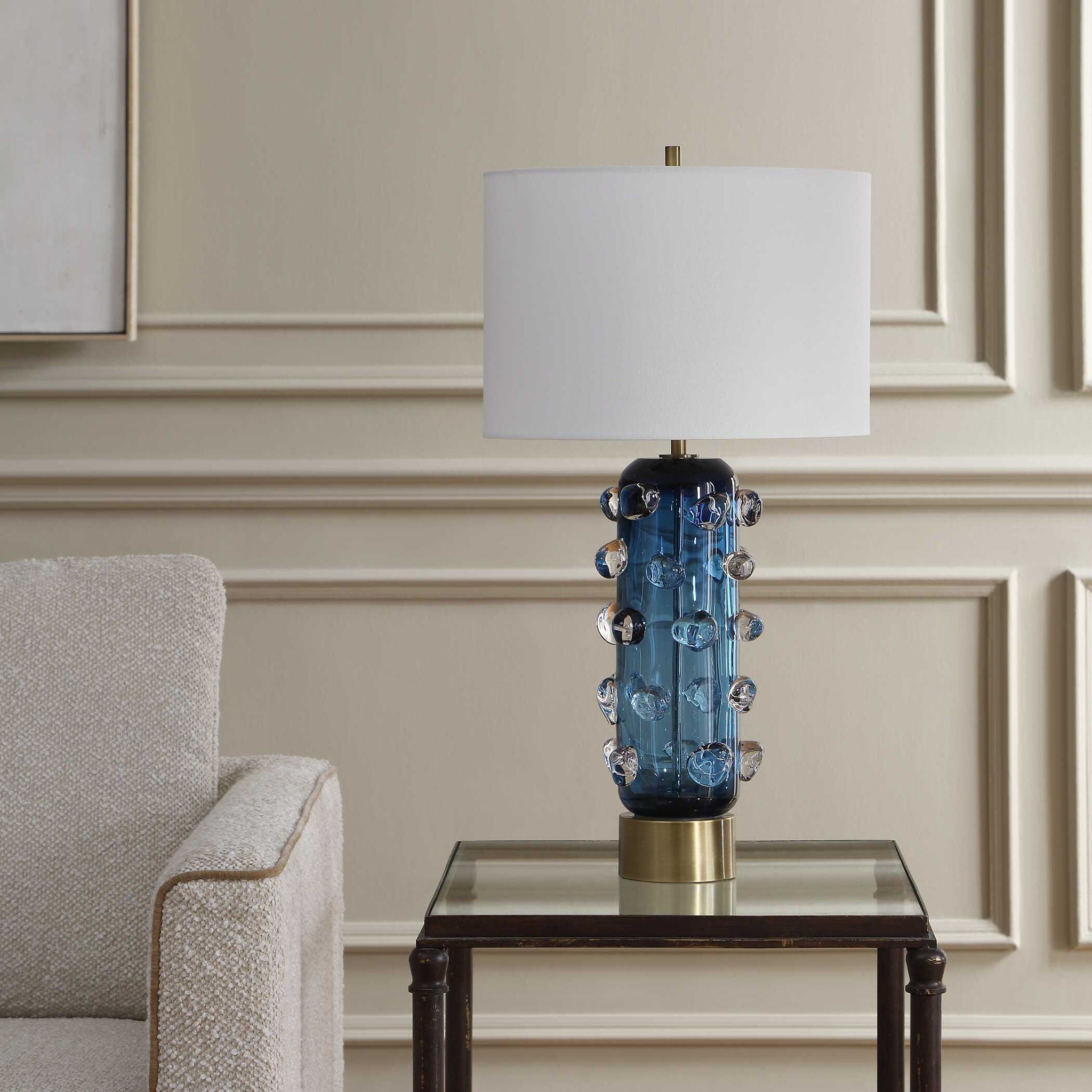 Aura - Table Lamp - Blue / Brass