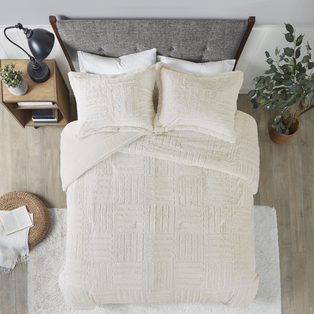 Arctic - King Down Alternative Comforter Mini Set - Ivory
