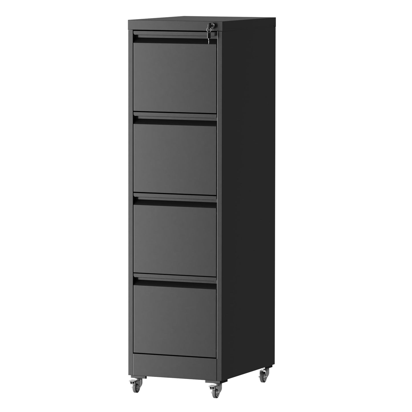 Drawer Metal Locking Vertical File Cabinet With Wheels Heavy Duty Lockable Storage