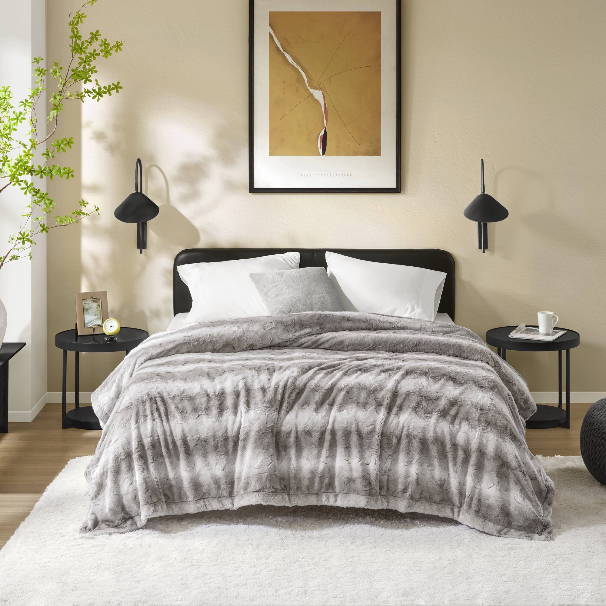 Zuri - 108" x 90" Blanket - Gray