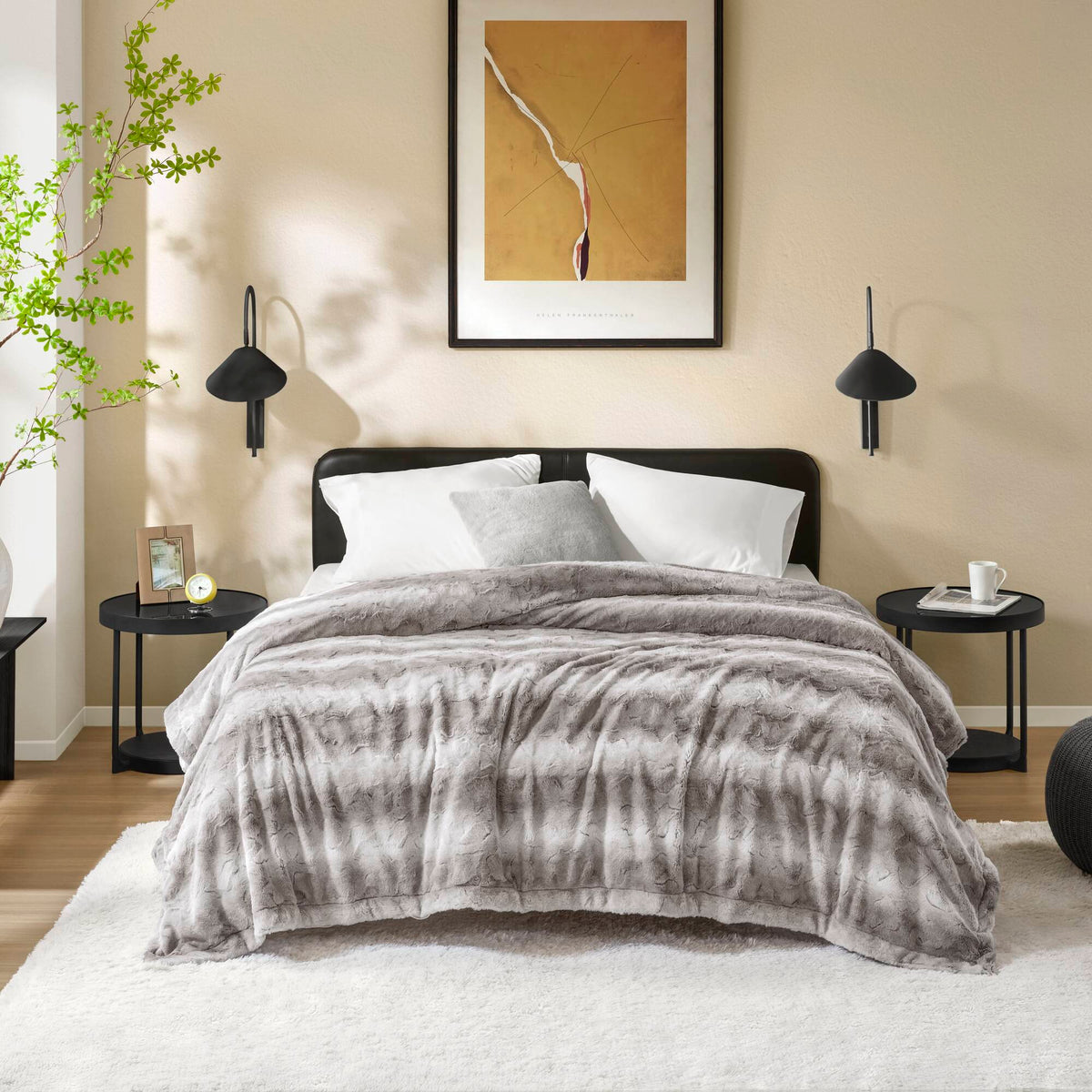 Zuri - 66" x 90" Blanket - Gray