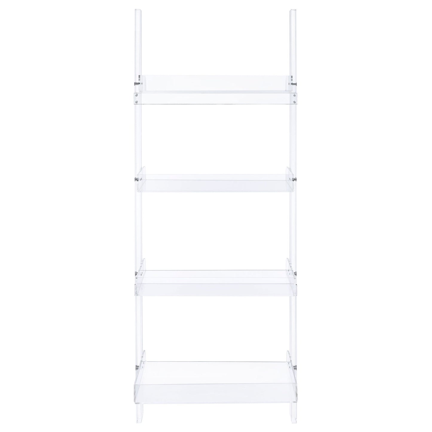 Cimarron - Ladder Bookcase With 4 Shelves - Clear