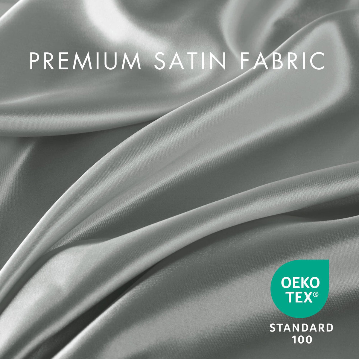 Satin - King Wrinkle Free Luxurious (Set of 6) - Gray