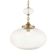 Bellaire - 1 Light Glass Shade Pendant - Gold