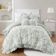 Adele - Twin/Twin XL Comforter Set With Decorative Pillows - Green