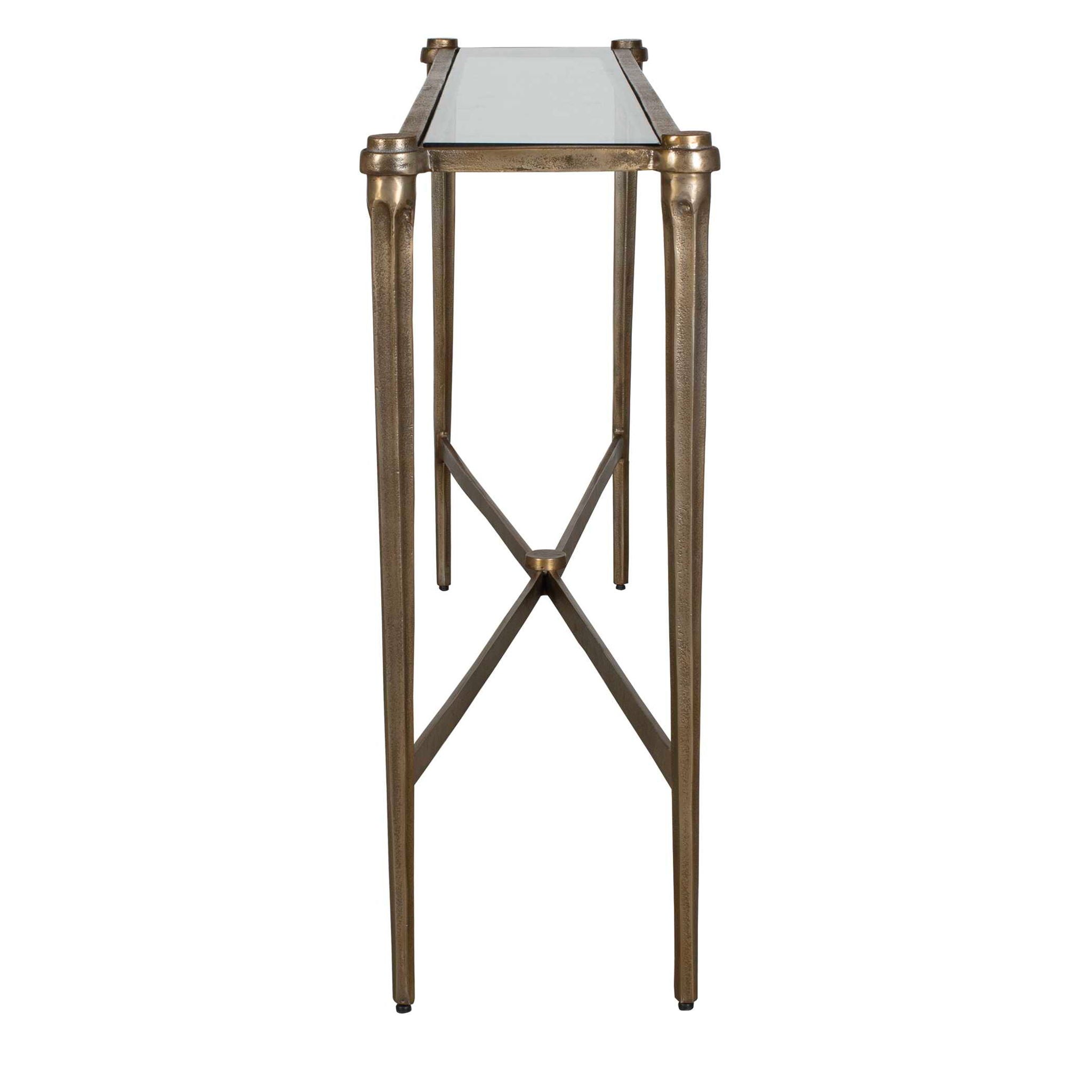 Amara - Console Table - Antique Brass