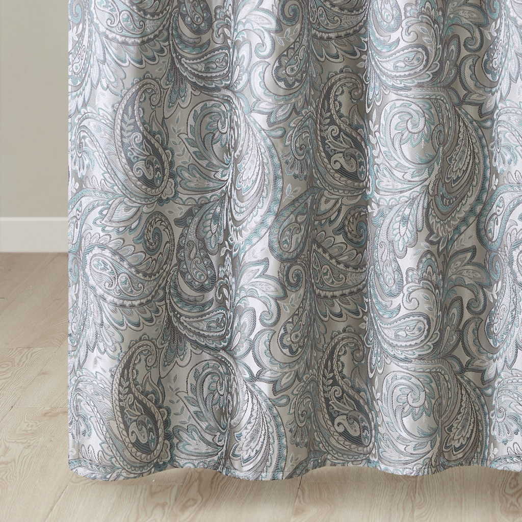 Aubrey - Jacquard Shower Curtain - Teal