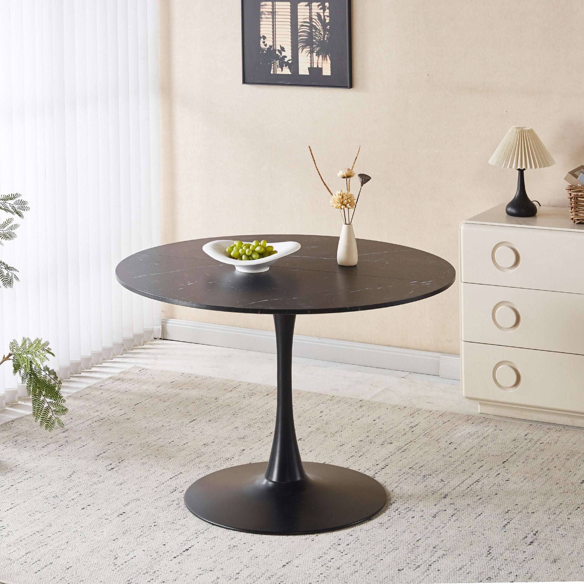 Round Tulip Table, Pedestal Design