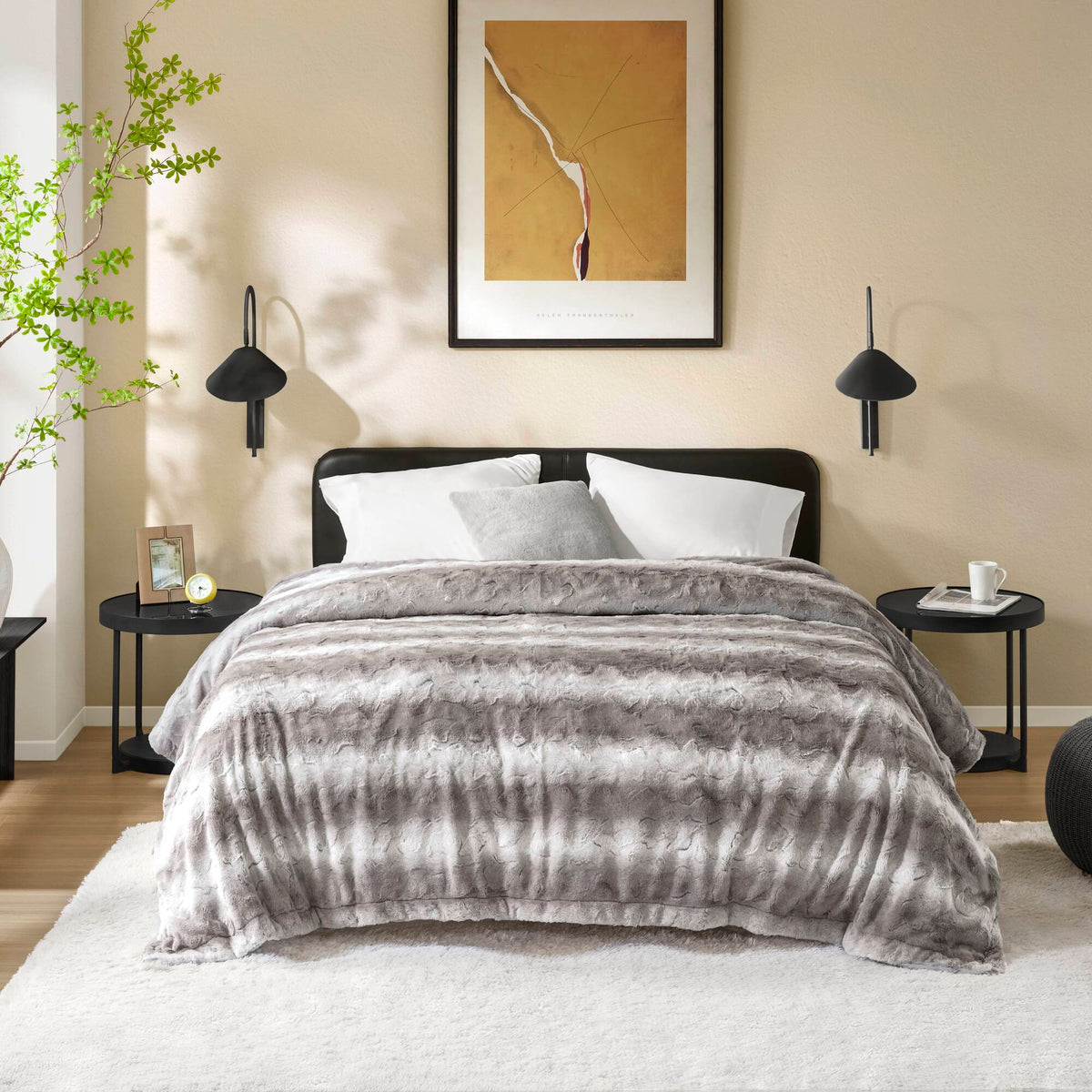 Zuri - 108" x 90" Blanket - Gray