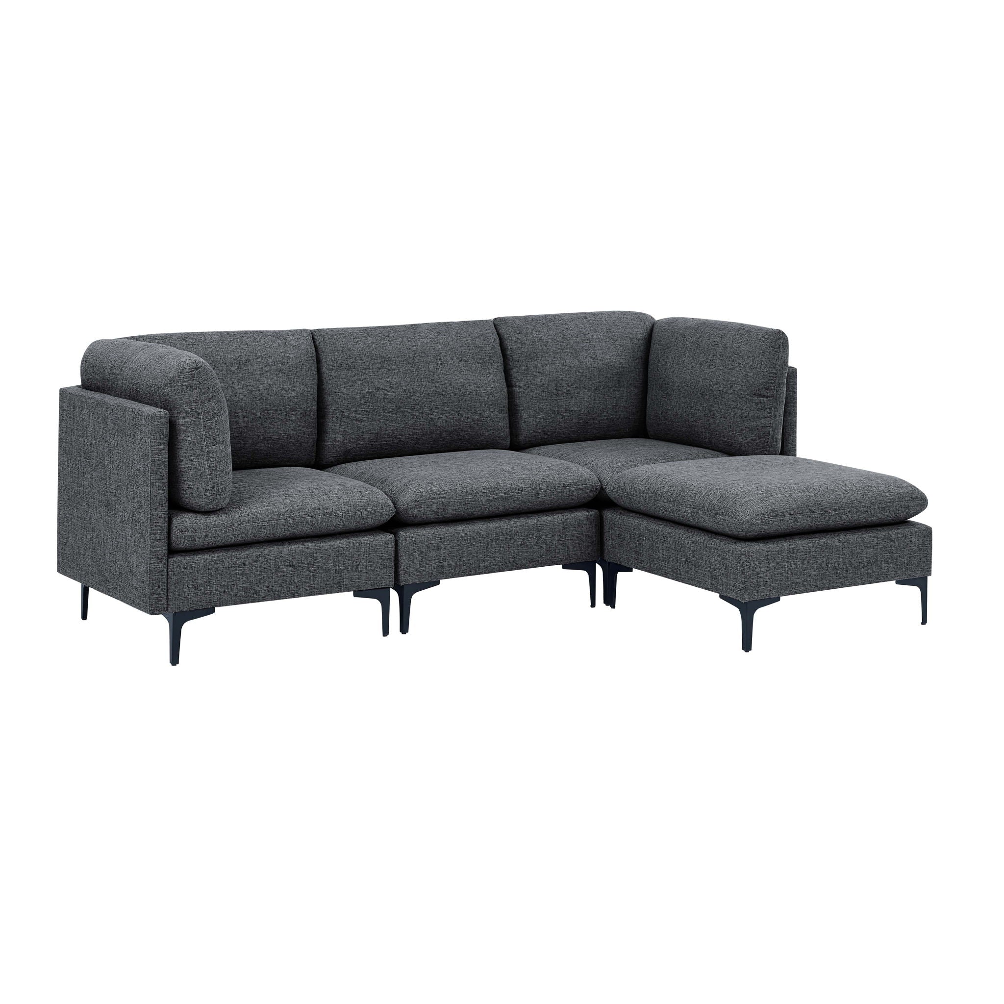 Upholstered Modular Sectional & Tall Legs