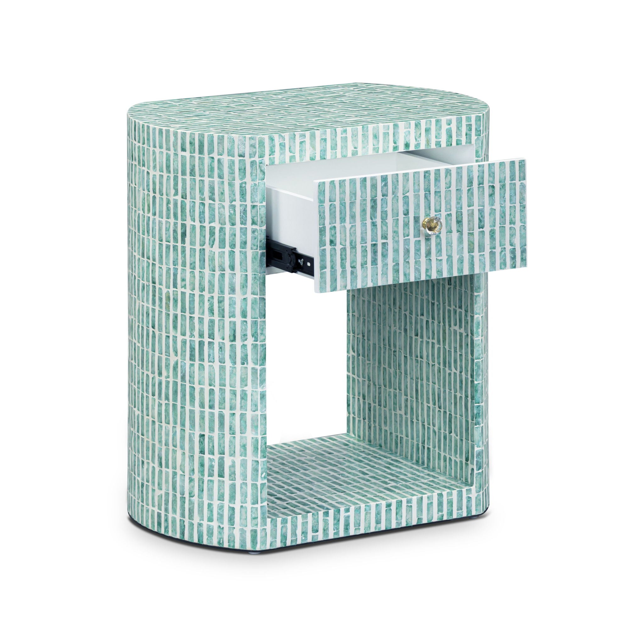 Prim - Capiz Shell Nightstand - Blue