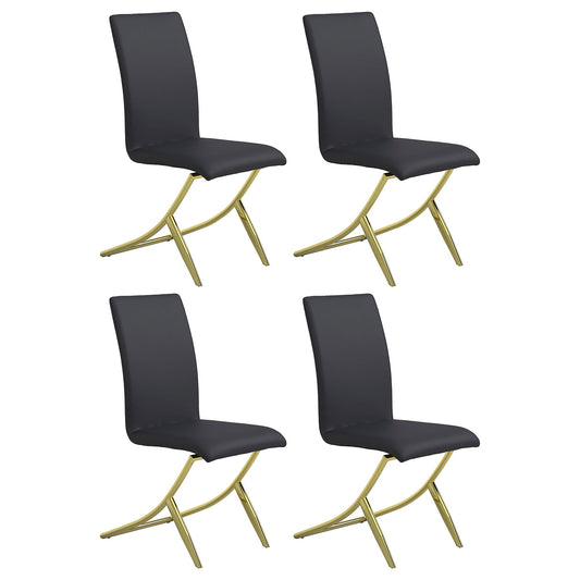 Dining Chairs (Set of 2) - Black / Gold