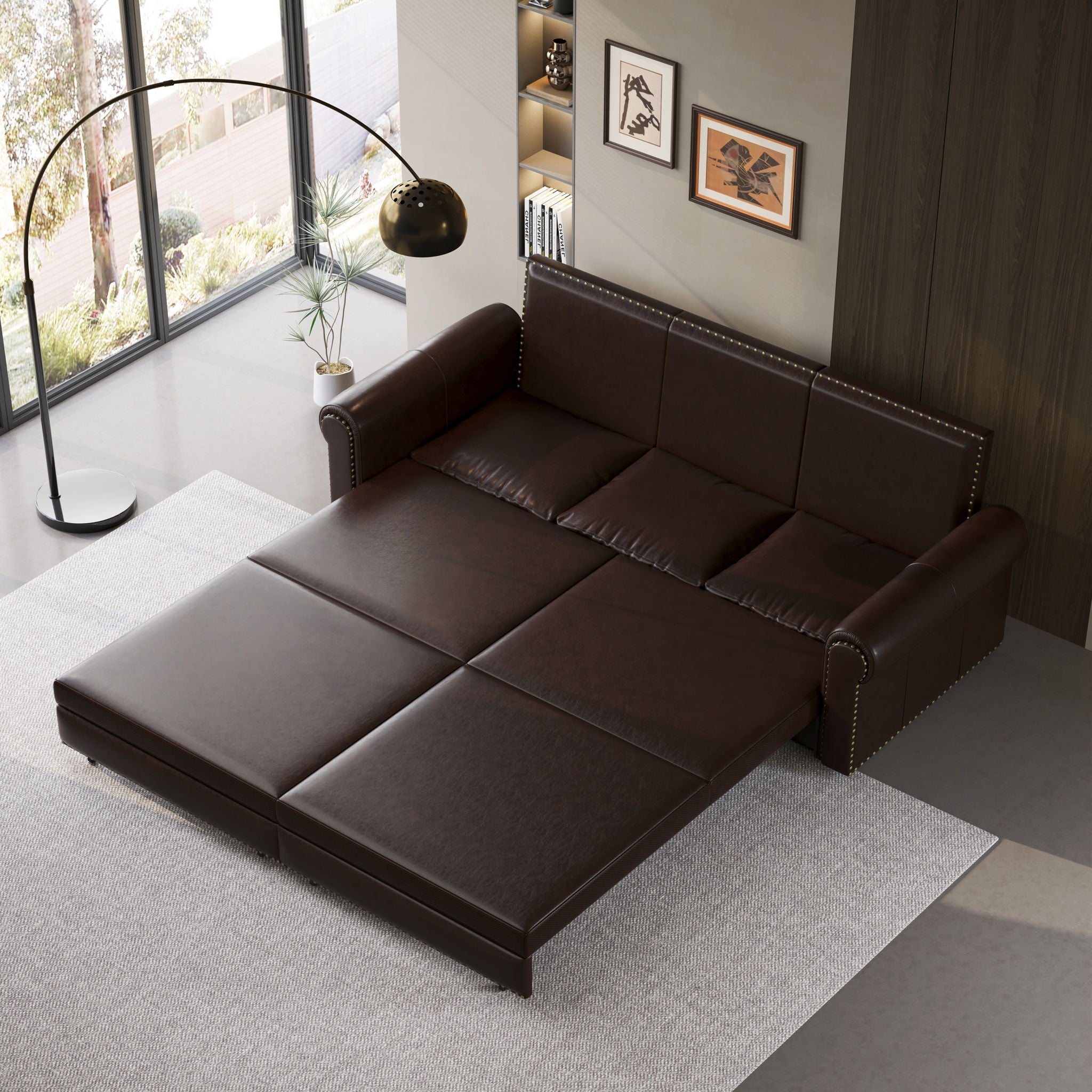 Chesterfield Sofa & Pull Out Bed