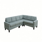 Modular L - Shaped Sectional Sofa 6 Seater 4 Piece, Couch With Chaise - Green