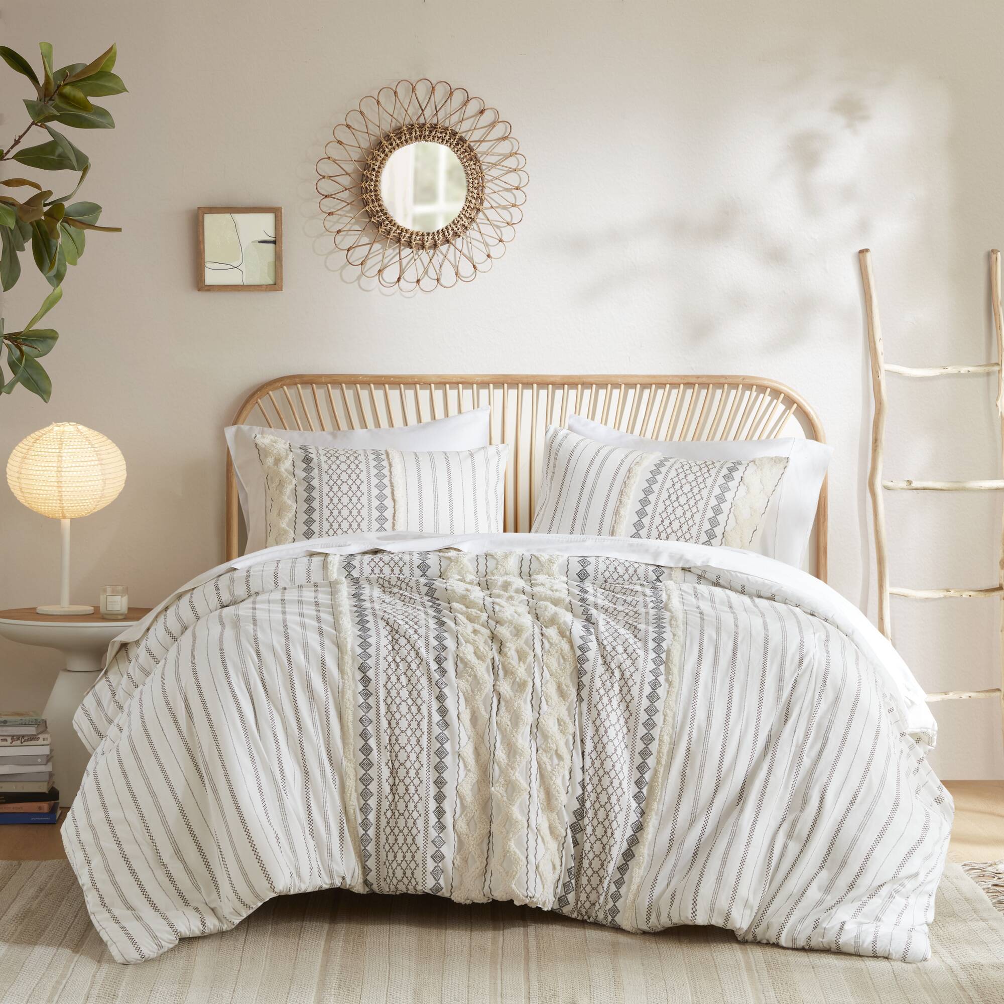 Imani - Printed Comforter Set With - Ivory