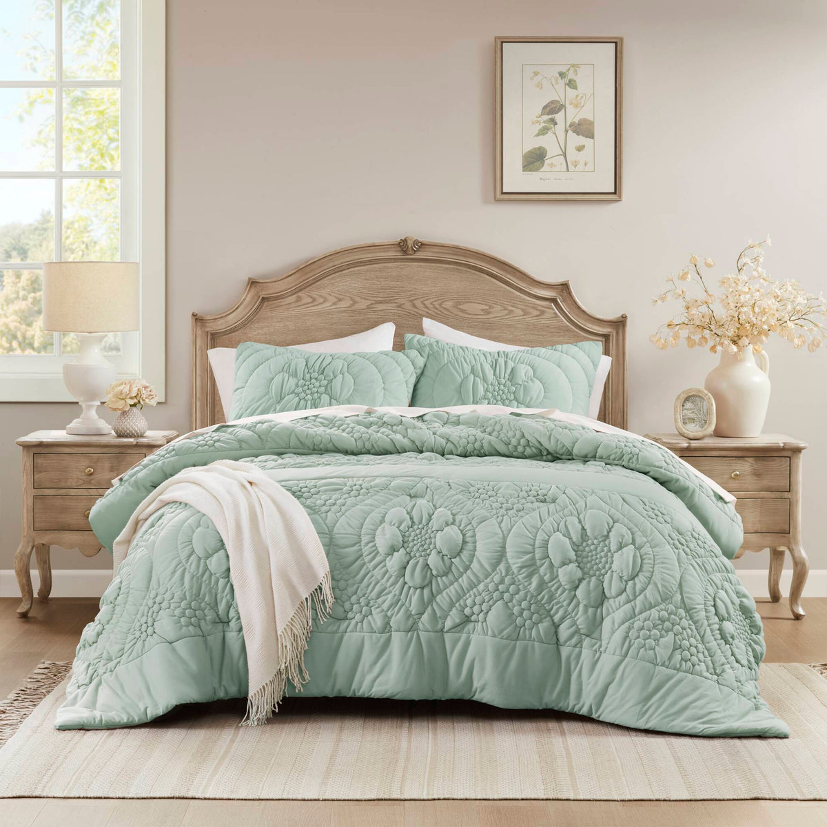 Elise - Twin Comforter Set - Sage