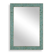 Coralie - Tile Mirror - Blue / Gold / Green