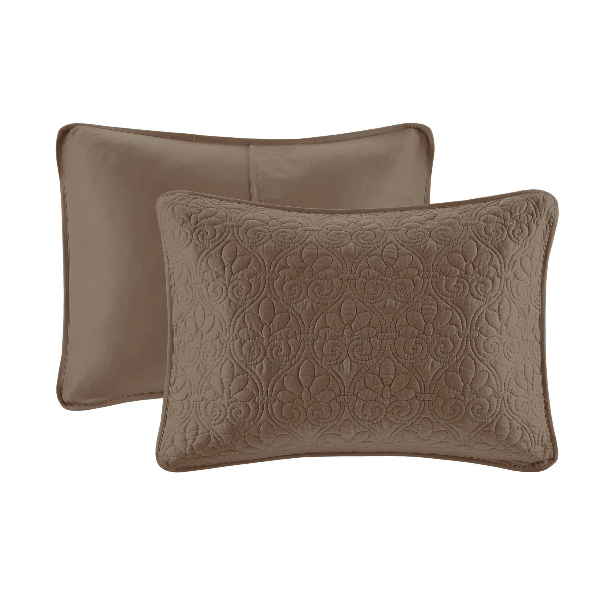 Quebec - Queen Reversible Bedspread Set - Mocha