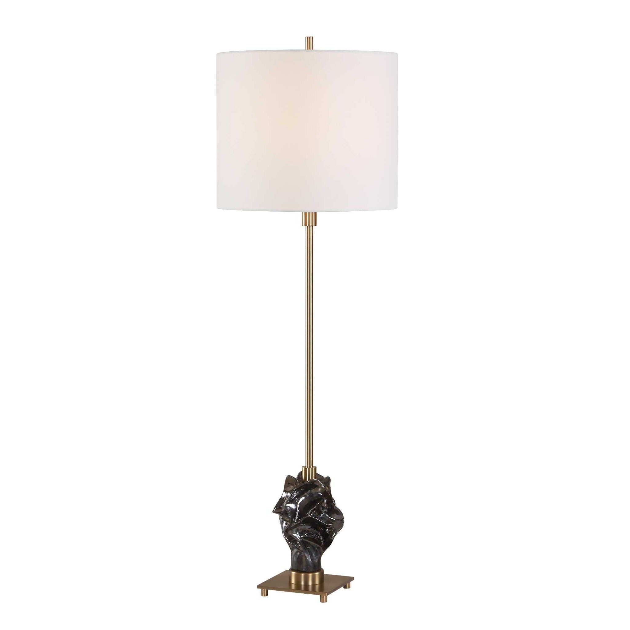 Fiori - Sculptural Buffet Lamp - Dark Bronze / Antique Brass
