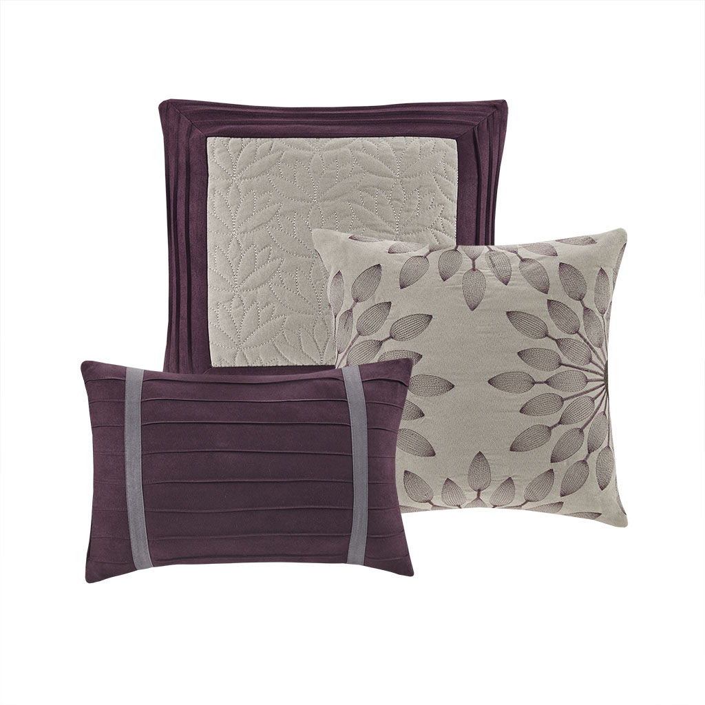 Palmer - California King Piece Comforter (Set of 7) - Purple