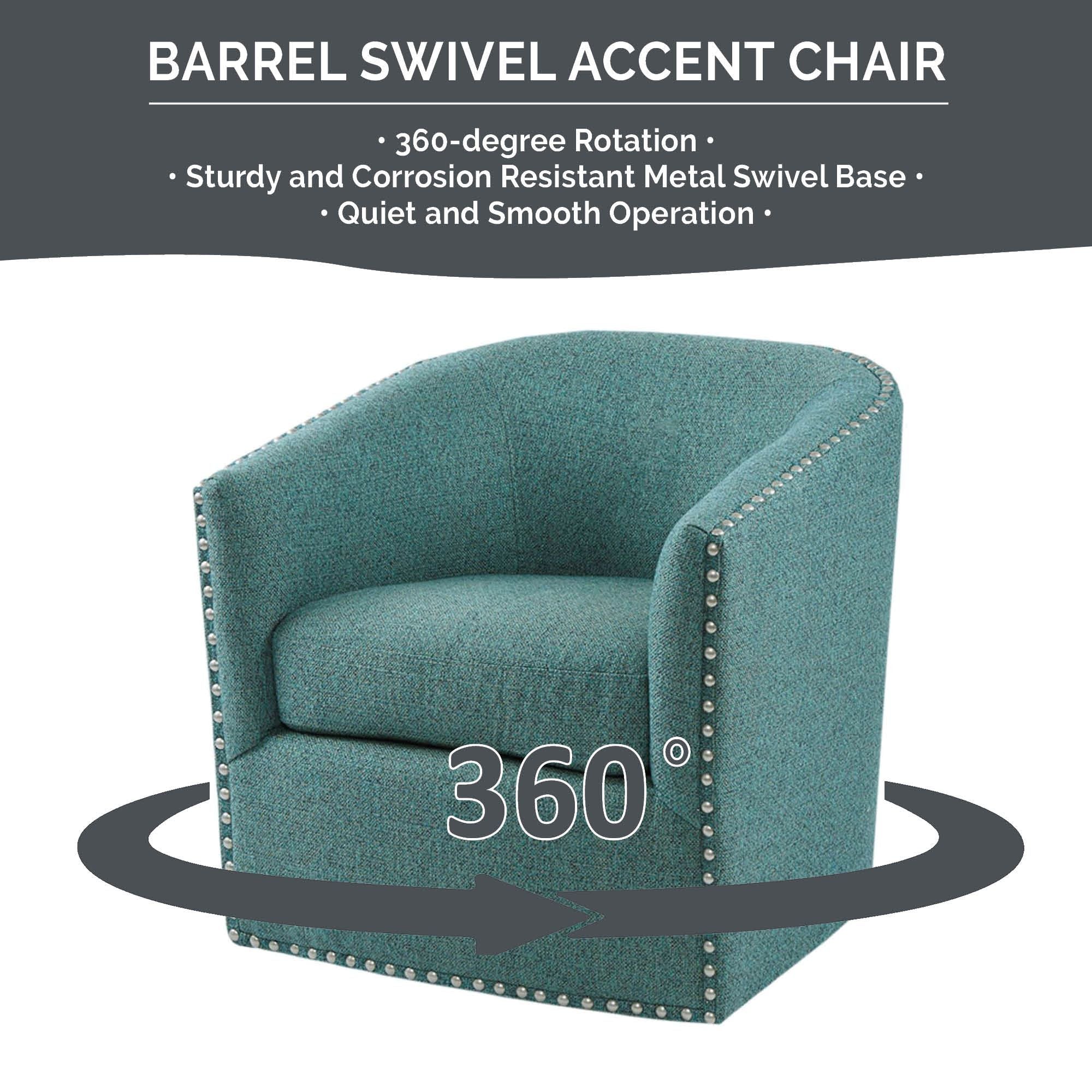Tyler - Swivel Chair - Teal Multi