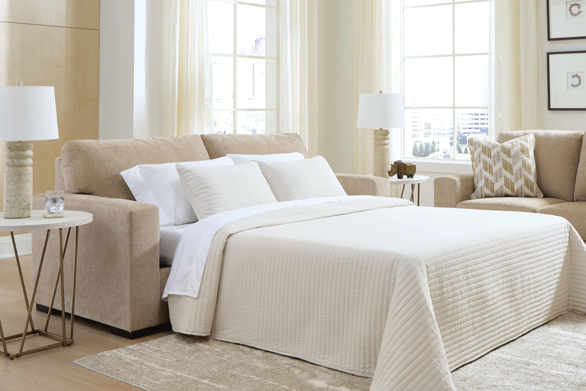 Bridgepoint - Queen Sofa Sleeper - Almond