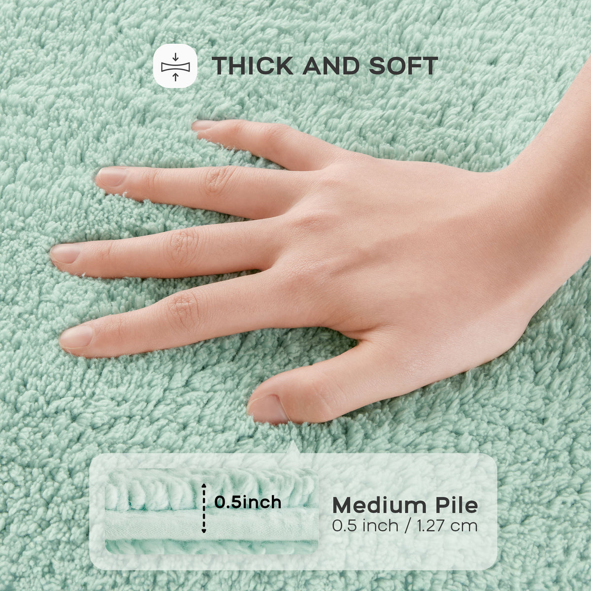 Splendor - 24" x 44" Tufted Reversible Bath Rug - Green