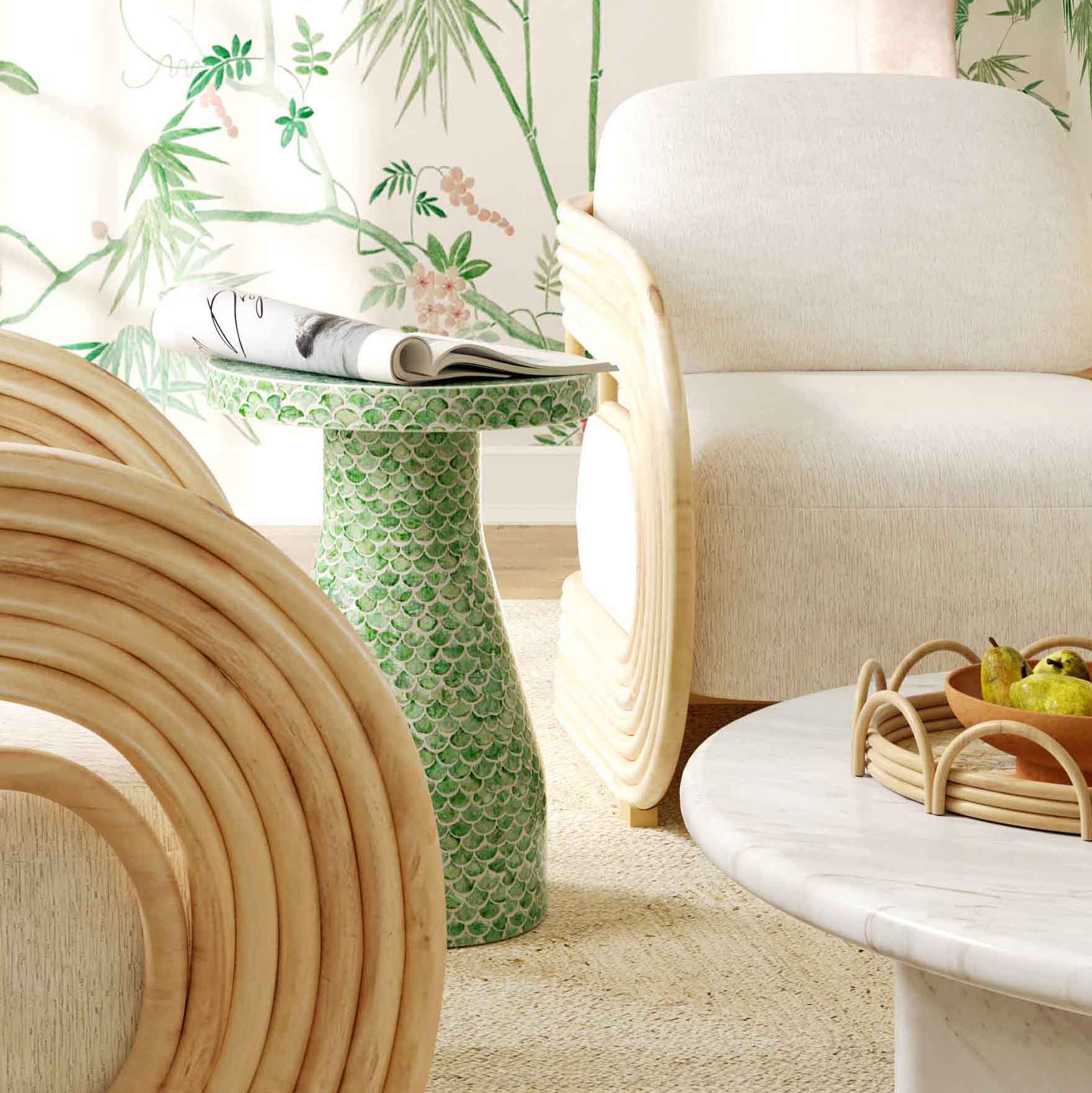 Halio - Checkered Shell Side Table