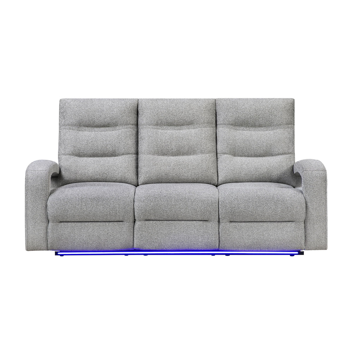 Isolde - Power Reclining Sofa, LED Lighting - Gray