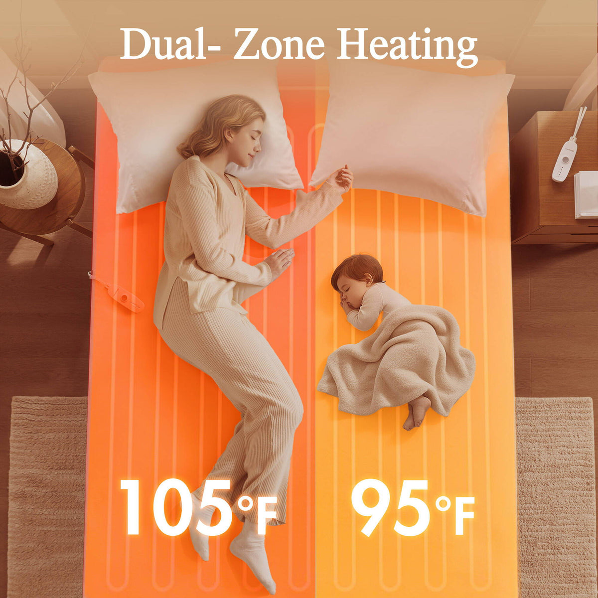 Nonwoven - California King Heated Mattress Pad - White